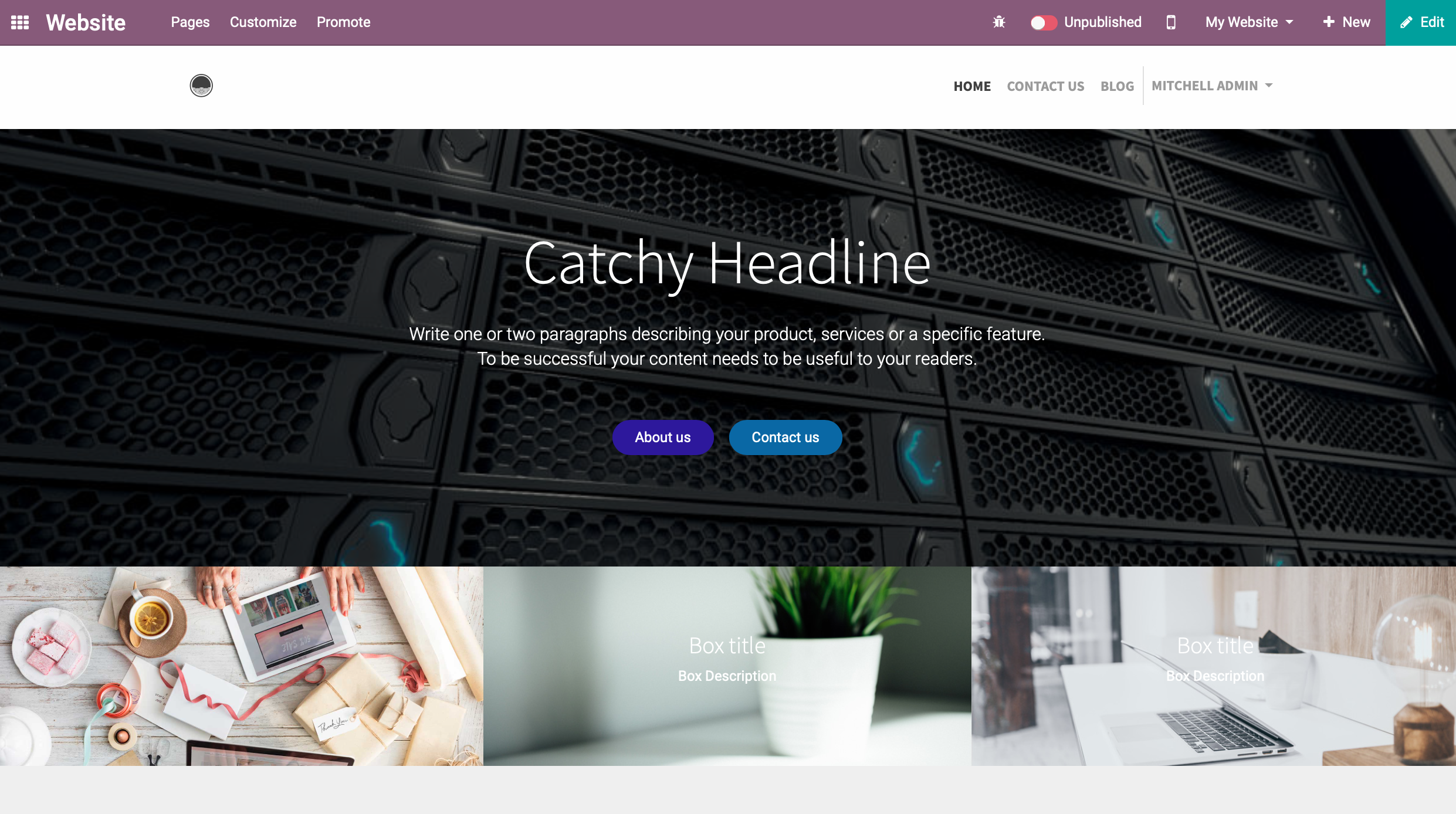 Odoo • Text and Image