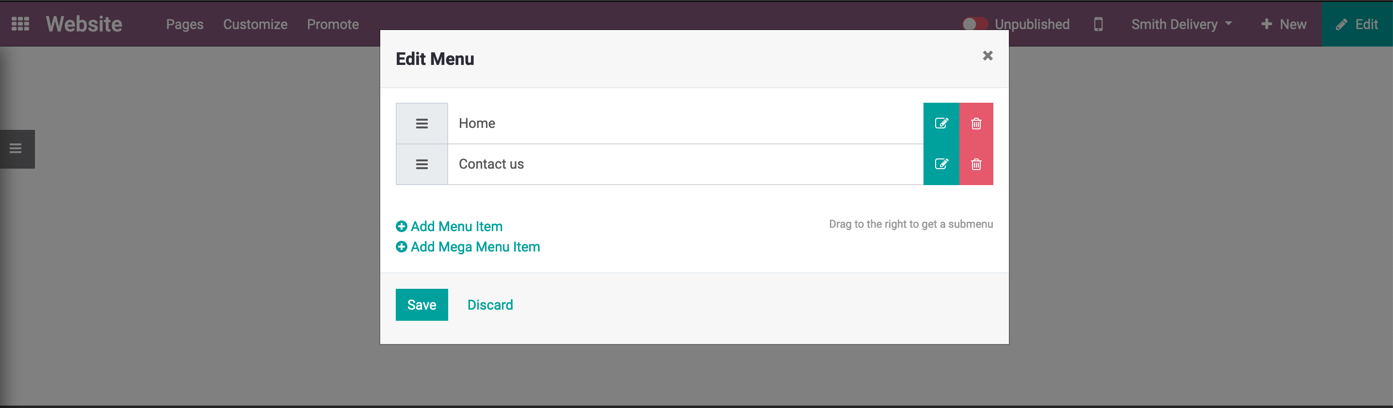 Odoo - Sample 1 for three columns