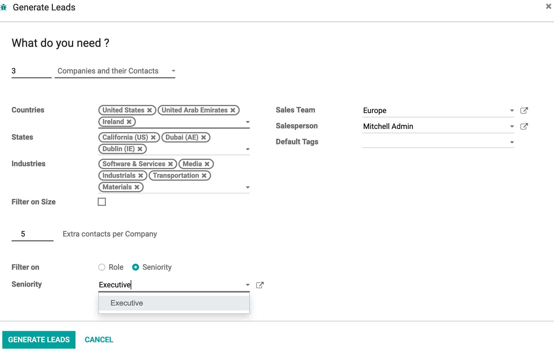 Odoo • Text and Image