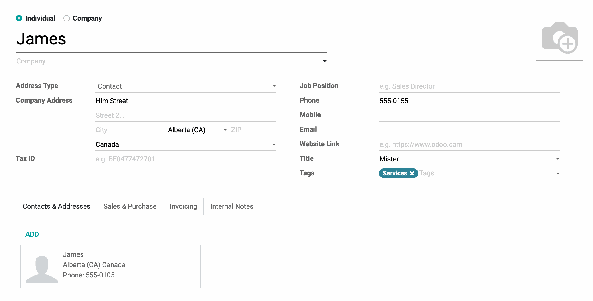 Odoo • Text and Image