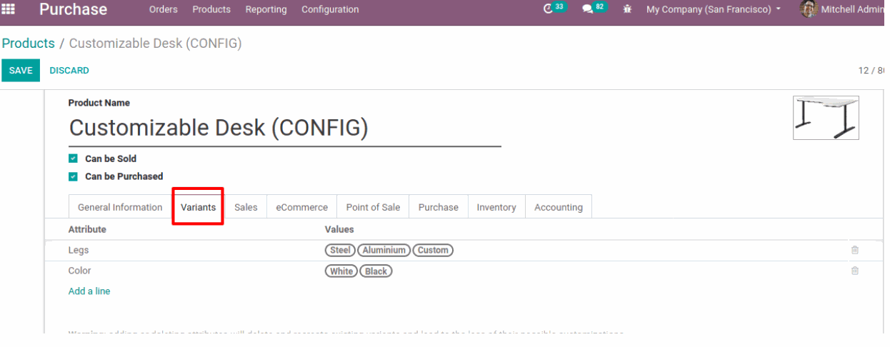 Odoo • Text and Image
