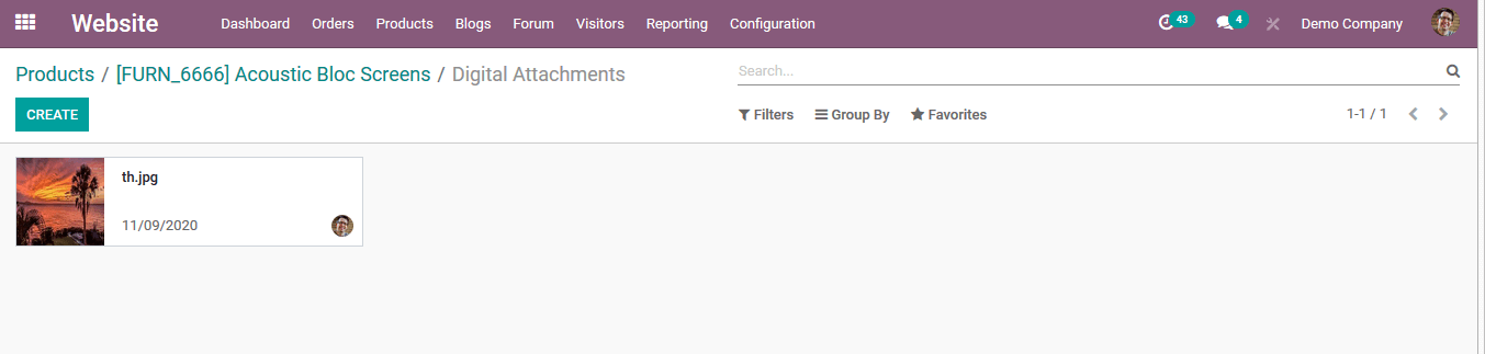 Odoo • A picture with a caption