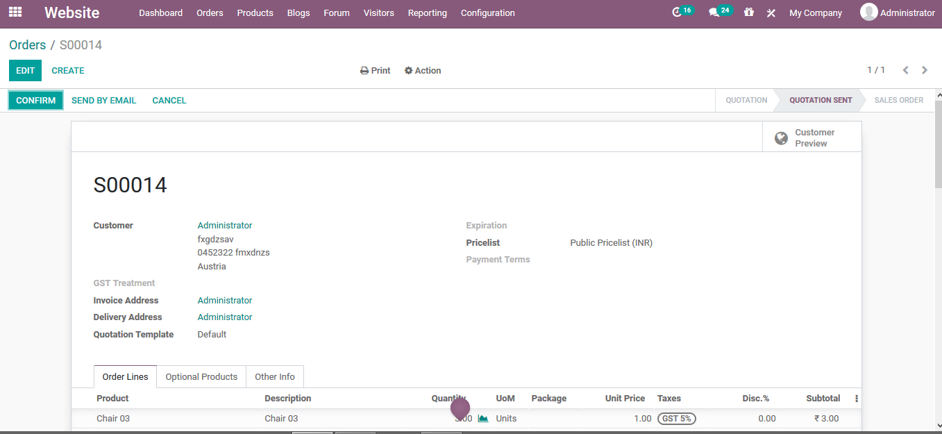 Odoo • A picture with a caption