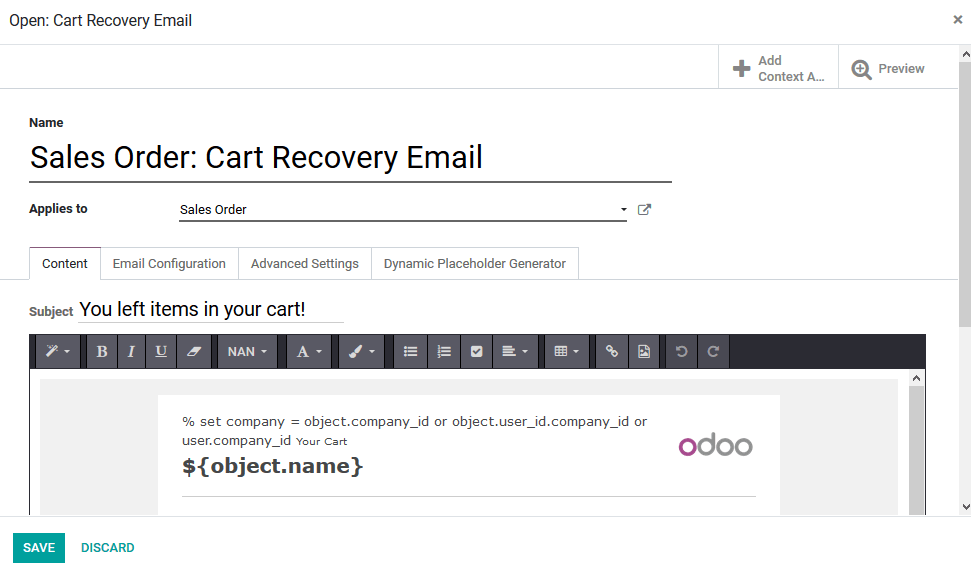 Odoo • A picture with a caption