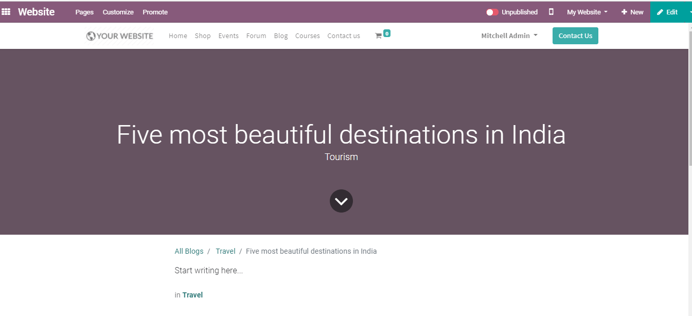 Odoo • A picture with a caption