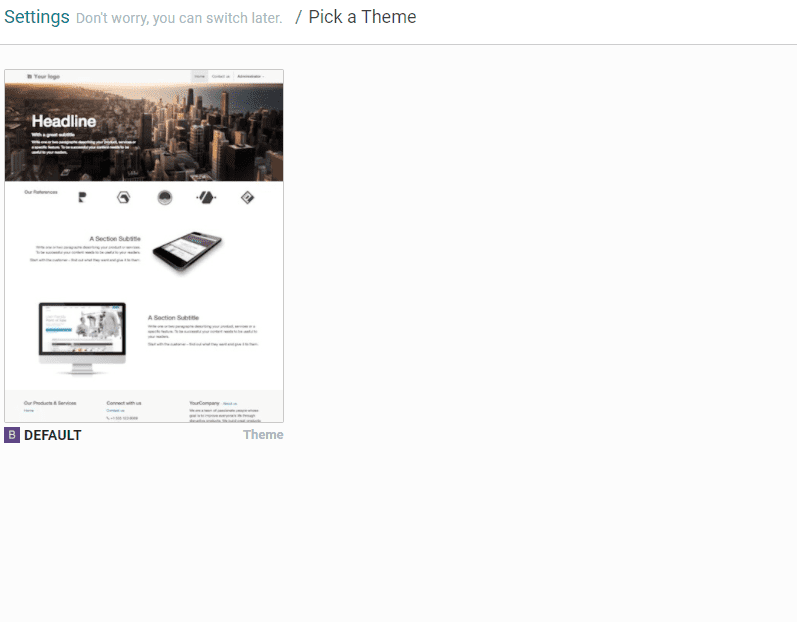 Odoo • A picture with a caption